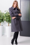 Płaszcz Natalia - czarny z kołnierzem