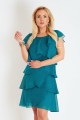 sukienka turkusowa falbanki maskująca.jpg